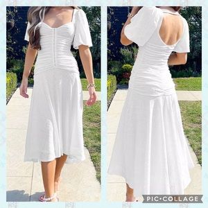 ASOS midi eyelet dress
